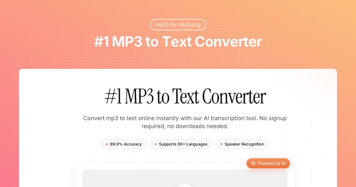MP3 to Text